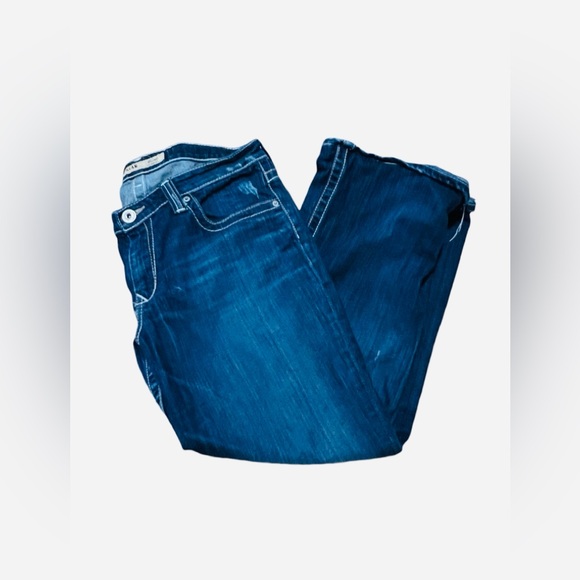 Big Star Maddie Dark Wash Mid Rise Fit Size 33 Regular - Picture 10 of 13